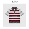 03-5潘依绣丁丁宠粉【草莓布朗】人丝撞色条纹Polo领短袖针织上衣ZZ0881 商品缩略图1