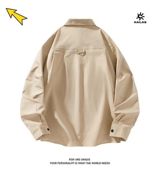 F032734春季新款男子户外防晒吸湿速干透气工装长袖衬衫 商品图5