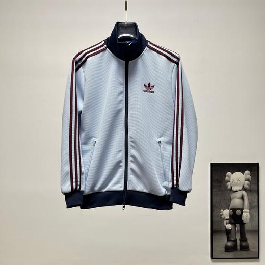 阿迪达斯三叶草拼色立领情侣拉链外套 商品图2