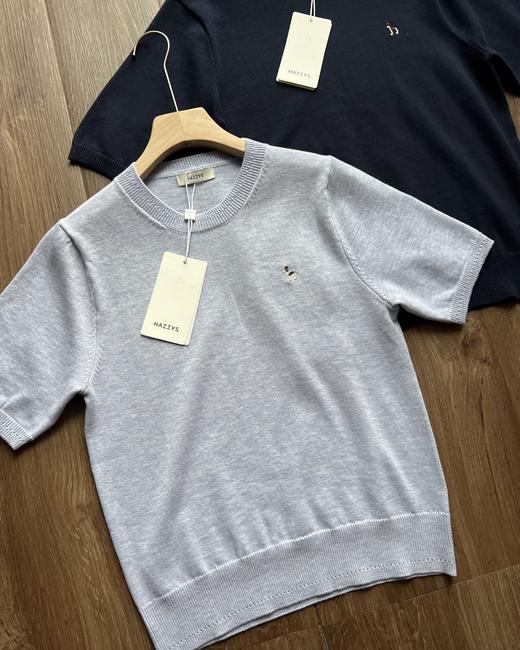 点此购买 哈吉斯女士春季时尚休闲通勤打底圆领短袖针织衫 xj 343638 商品图9