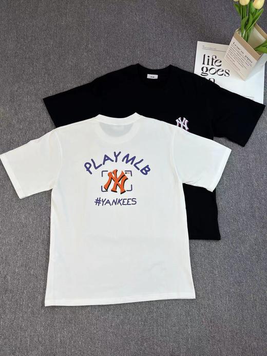 F032798休闲基础印花短袖T恤男女同款宽松落肩情侣半袖 商品图0