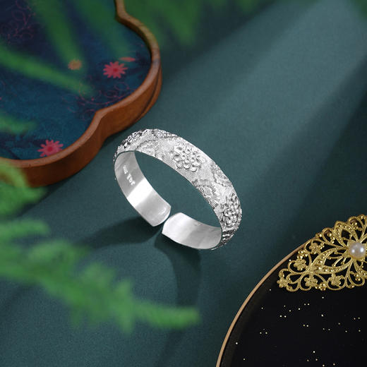 子佩集S999手工银【芳华盛世】手镯【ZYG016】原创设计2602 商品图1