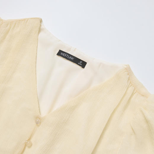 法式温柔泡泡袖茶歇裙女夏季收腰显瘦度假风中长裙连衣裙LXD50902 商品图4