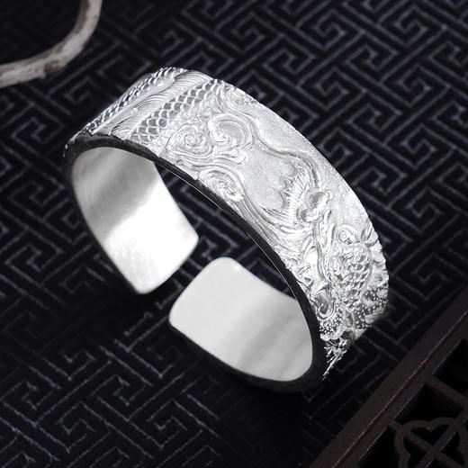 子佩集S999手工银【云龙献瑞】手镯【ZYG025】原创设计2602 商品图0