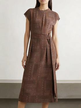 SC2S59 雪纺几何印花连衣裙 