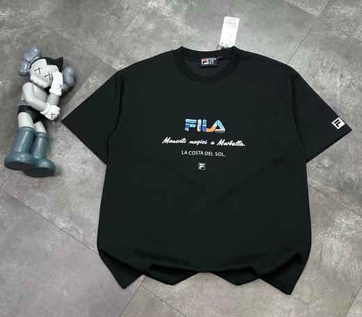 F032717简约运动休闲宽松百搭直喷印花女款短袖T恤 商品图1