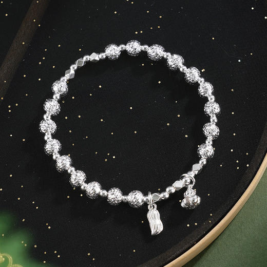 子佩集【福禄花生】银S925手串手链【TSB0001-55】花生葫芦切面珠手链2602 商品图0