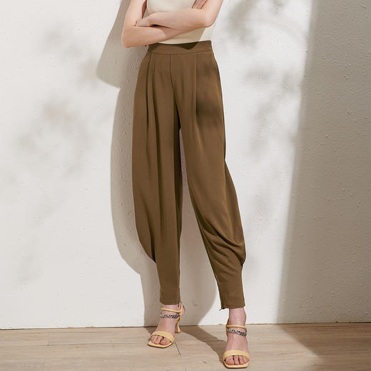 芳外2025夏季新款时尚个性百搭长款垮裤宽松纯色薄款休闲裤女0756 商品图2