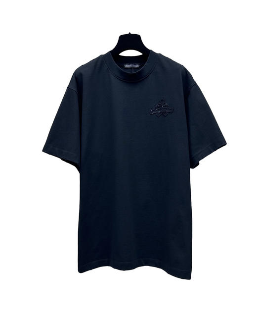 中性款破损立体刺绣短袖T恤he009 商品图0