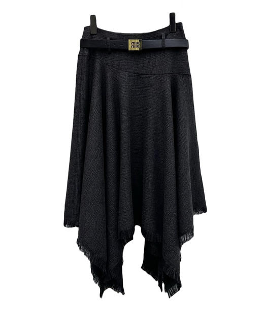 女款羊毛腰带半裙he017 商品图0