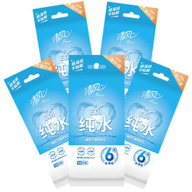 清风 纯水便携装湿巾10片*5包共50片 BR050P-5BRT