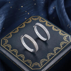 子佩集【清霜沉醉】银S925耳环【FYE-1579】时尚扣环圆圈2601