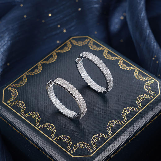 子佩集【清霜沉醉】银S925耳环【FYE-1579】时尚扣环圆圈2601 商品图0