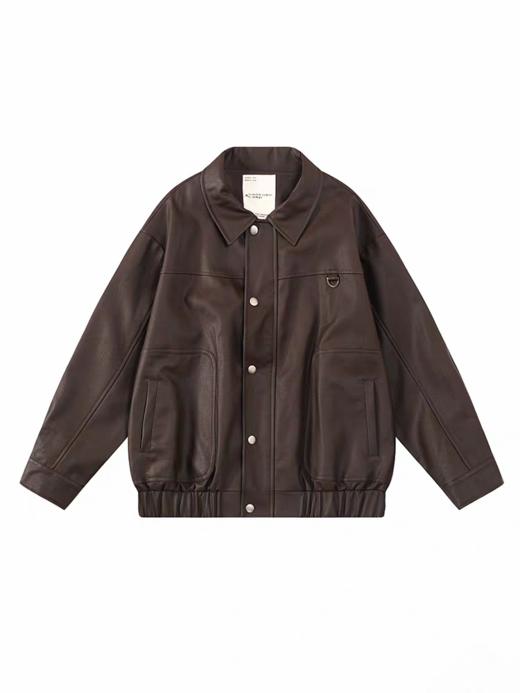 早乙女惠子saotome/STMJK0518/STM拼接环保皮夹克 商品图3