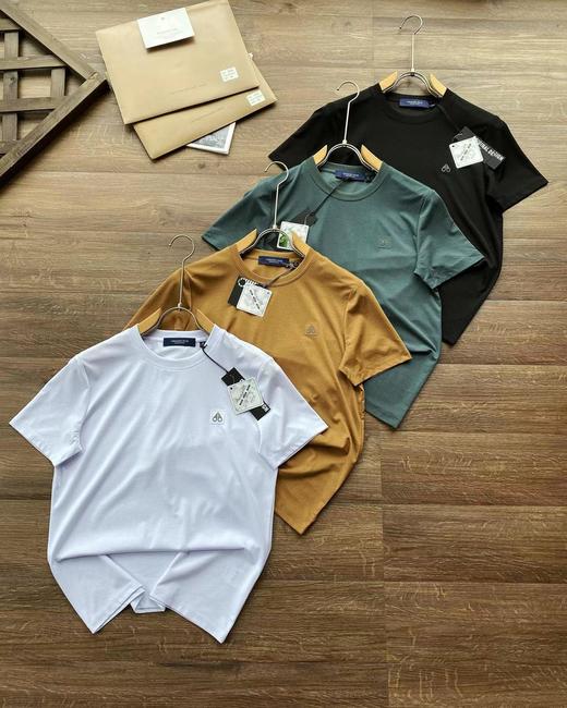 F0327115凉感免烫面料凉感速干垂感纯色圆领男士短袖T恤 商品图0