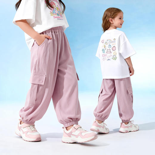 贝贝怡童装儿童防蚊裤2026夏季新款男女童休闲工装裤洋气束脚长裤ZB2FK011 商品图7