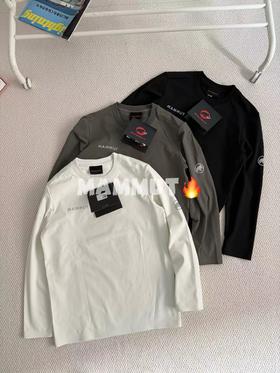 F032796户外运动透气舒适柔软圆领男内里磨毛长袖T恤