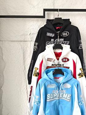 F032742斜纹贴花刺绣logo连帽卫衣拉链男女同款外套