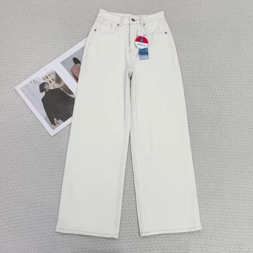 F0327117弹力窄版直筒牛仔裤女2026新款春季宽松阔腿裤 商品图2