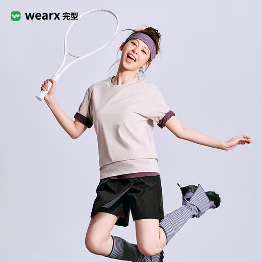 下单5天内发货【吸湿透气  柔软亲肤】完型莱赛尔凉卡棉运动T恤  面料高弹舒适  无束缚感 商品图3