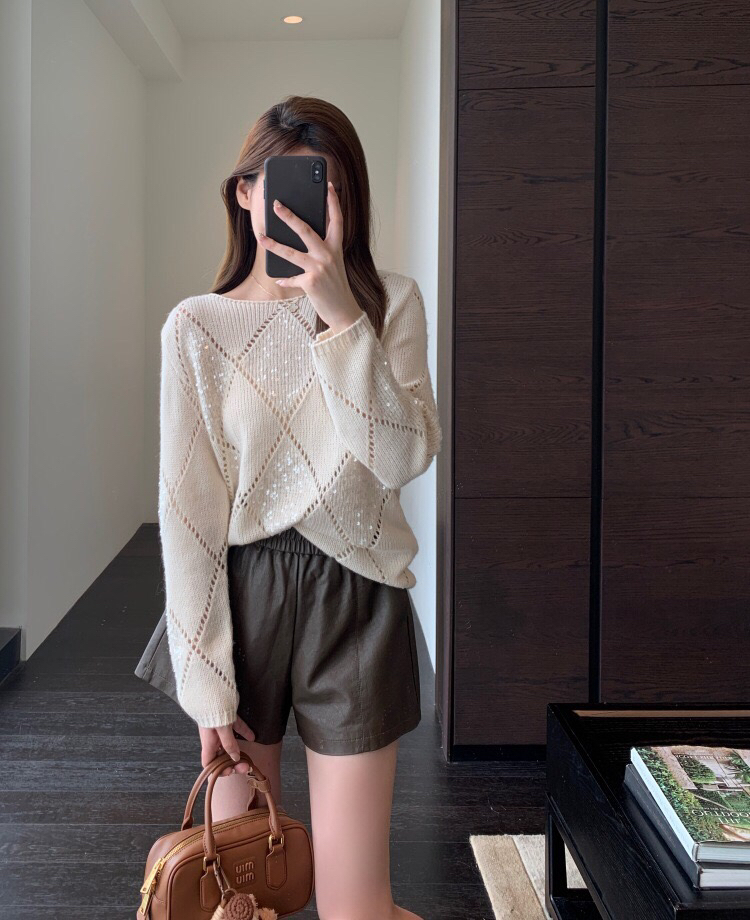 SYJ2501亮片羊毛混纺毛衫