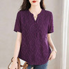 短袖雪纺体恤衫女2026春夏新款胖mm遮肉显瘦宽松洋气减龄大码上衣 商品缩略图4