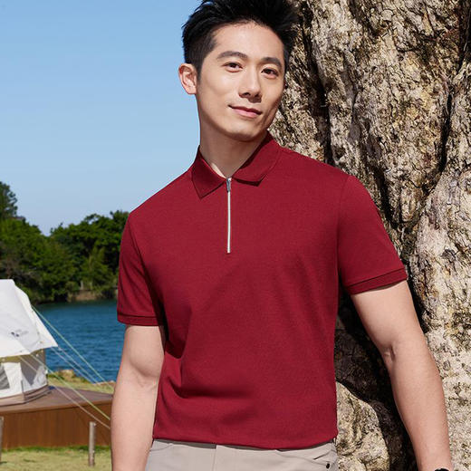 40支索罗娜冰感时尚百搭商务休闲经典纯色短袖polo衫   HLS-GS82051# 商品图0