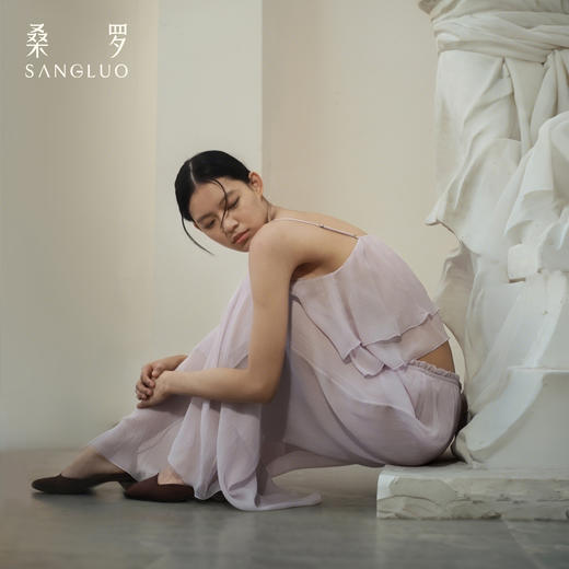 温柔性感』桑罗吊带长裤真丝睡衣套装100%桑蚕丝女家居服可外穿 商品图2