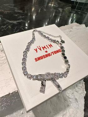 联名款镶钻蝴蝶结项链ba