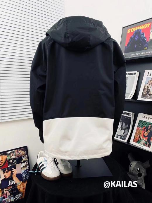 F032735春季新款户外运动内外双拉链训练重工连帽长袖冲锋衣 商品图5