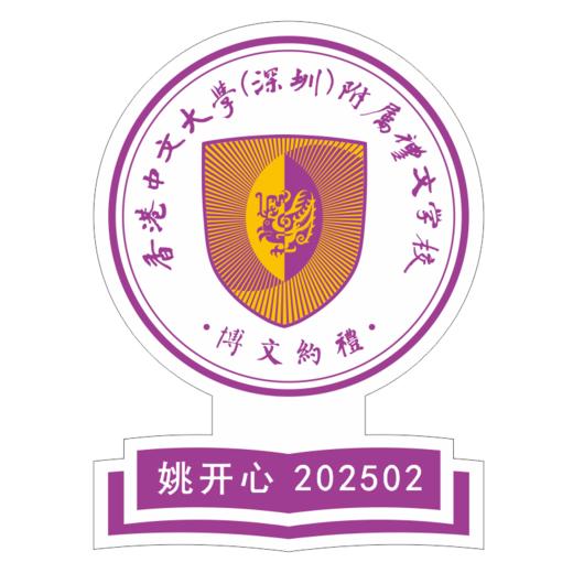 定制香港中文大学（深圳）附属礼文学校熨烫校徽学生姓名贴包邮 商品图2