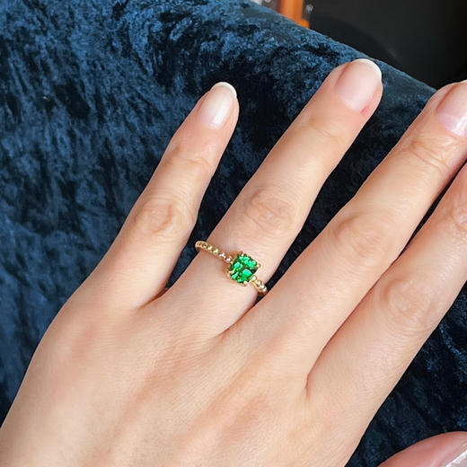 CHIC系列 18K镶沙弗莱石 戒指 商品图1