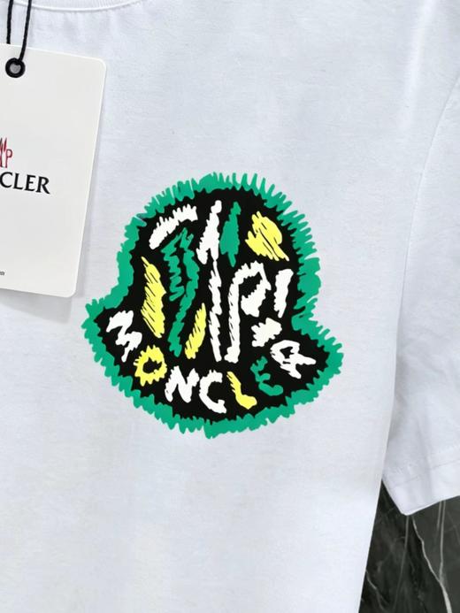 F032724夏季新款端丝光棉男女同款胸前徽标涂鸦logo短袖T恤 商品图5