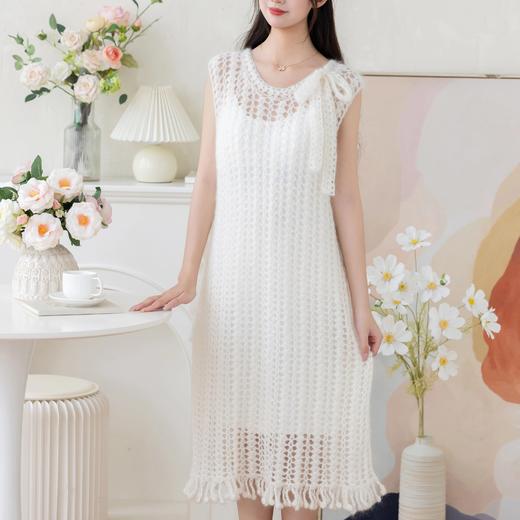 苏苏姐家轻羽挽带罩裙手工diy编织南非幼马海进阶版钩针材料包 商品图3