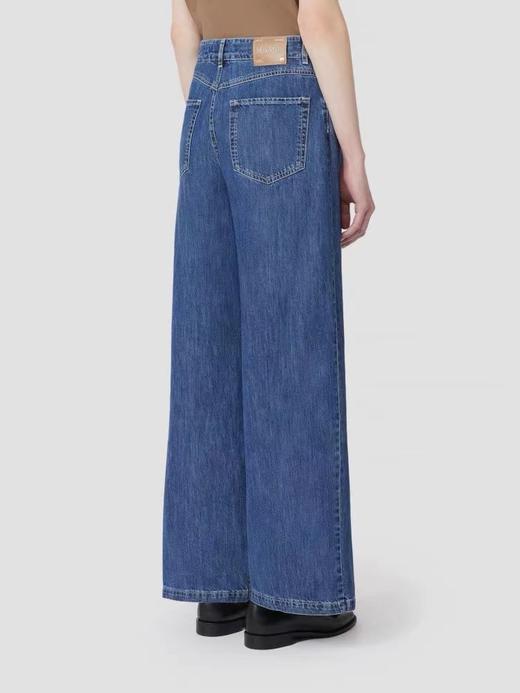 F0327112棉质混纺阔腿牛仔裤水洗做旧直筒休闲裤 商品图4