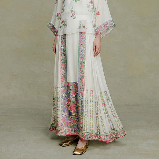 【林栖设计小店】（预售15天发货）醉芳菲|时装周同款花神改良轻凉马面裙2026夏新款半裙C1963001 商品图2