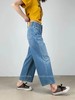 F0327111春夏新款轻复古九分牛仔阔腿直筒牛仔裤 商品缩略图4