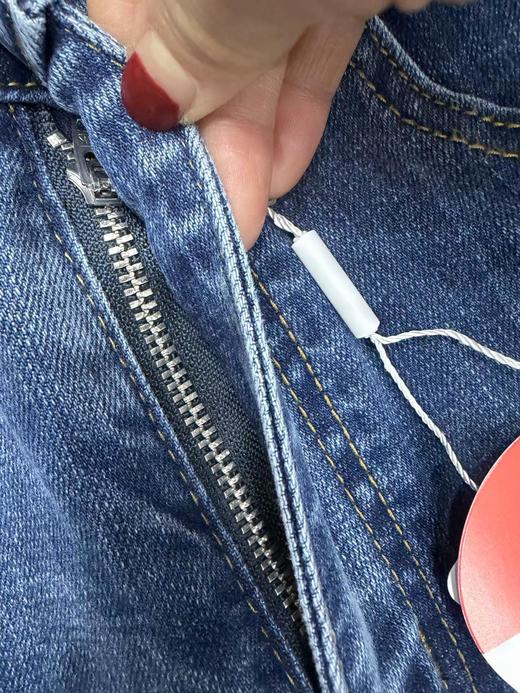 F0327112棉质混纺阔腿牛仔裤水洗做旧直筒休闲裤 商品图9