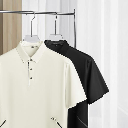 【DDP】大依优型大码男装夏季冰丝短袖POLO衫高弹力商务休闲上衣T恤 商品图4