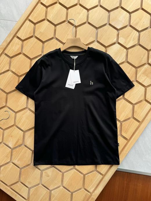 F032706夏季新款男士休闲小LOGO纯棉基础白色短袖T恤衫 商品图4