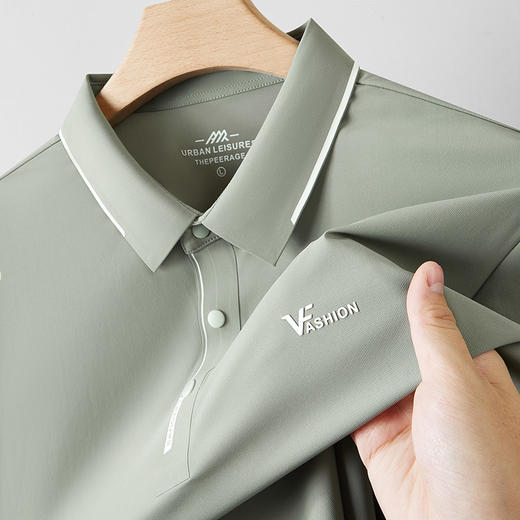 【DDP】大依优型大码男装夏季冰丝短袖POLO衫高弹力商务休闲透气上衣T恤 商品图4