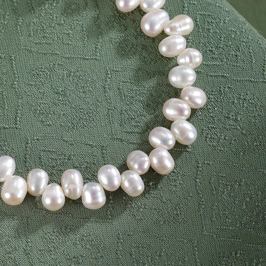 子佩集【珠澈凝霜】银S925珍珠惜王妃手链【SPB0750002】4*6mm珠巴洛克2601 商品图2