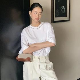 量少！重磅    bc钉珠短袖  钉珠装饰 宽松圆领T恤   60支长绒棉  埃及GIZA