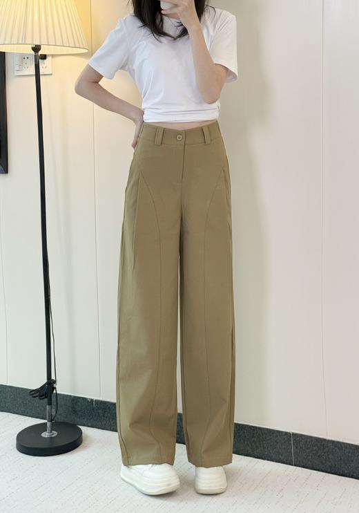 春夏新款贝斯裤工装裤女士高腰休闲裤宽松显瘦长裤 商品图3