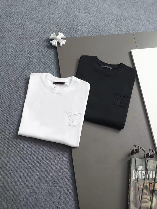 F032757春夏新款工艺烧花磨破LOGO休闲百搭日常通勤短袖 商品图3