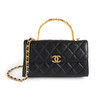 【95新】CHANEL香奈儿AP2946B0884294305 22B黑金羊皮珐琅手柄款单肩斜挎手提包女士230326AK25 商品缩略图0