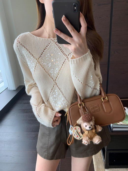 SYJ2501亮片羊毛混纺毛衫 商品图2