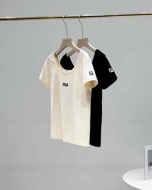 F032716一包两件夏季新款休闲百搭简约修身U领短款上衣短袖T恤 商品图1