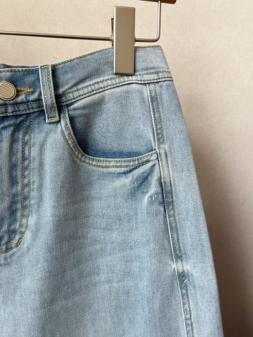 【可以跑步的牛仔裤】噢蜜ooomeooo梨形天敌九分牛仔裤 商品图9