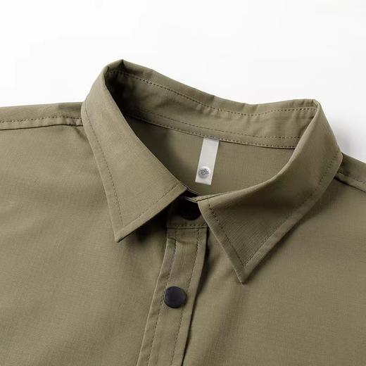 F032733春季新款时尚简约纯棉立体男女同款工装风长袖外套 商品图7